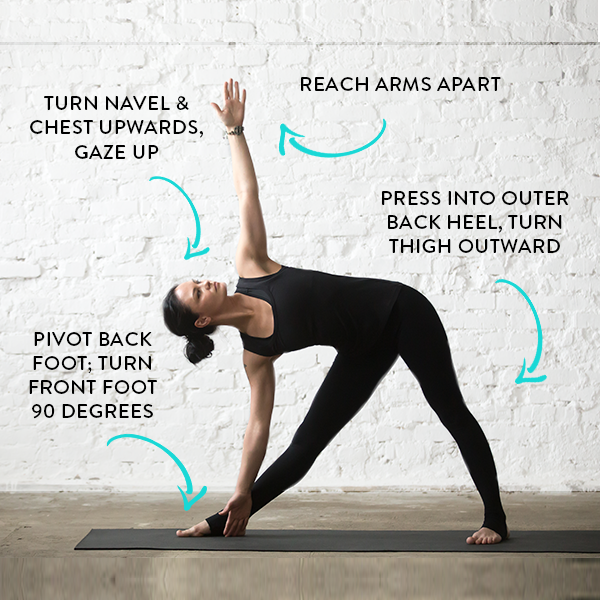 Triangle Yoga Pose Adjustments- Utthita Trikonasana - Drishti Online Yoga  Teacher Training, USA, Canada, UK